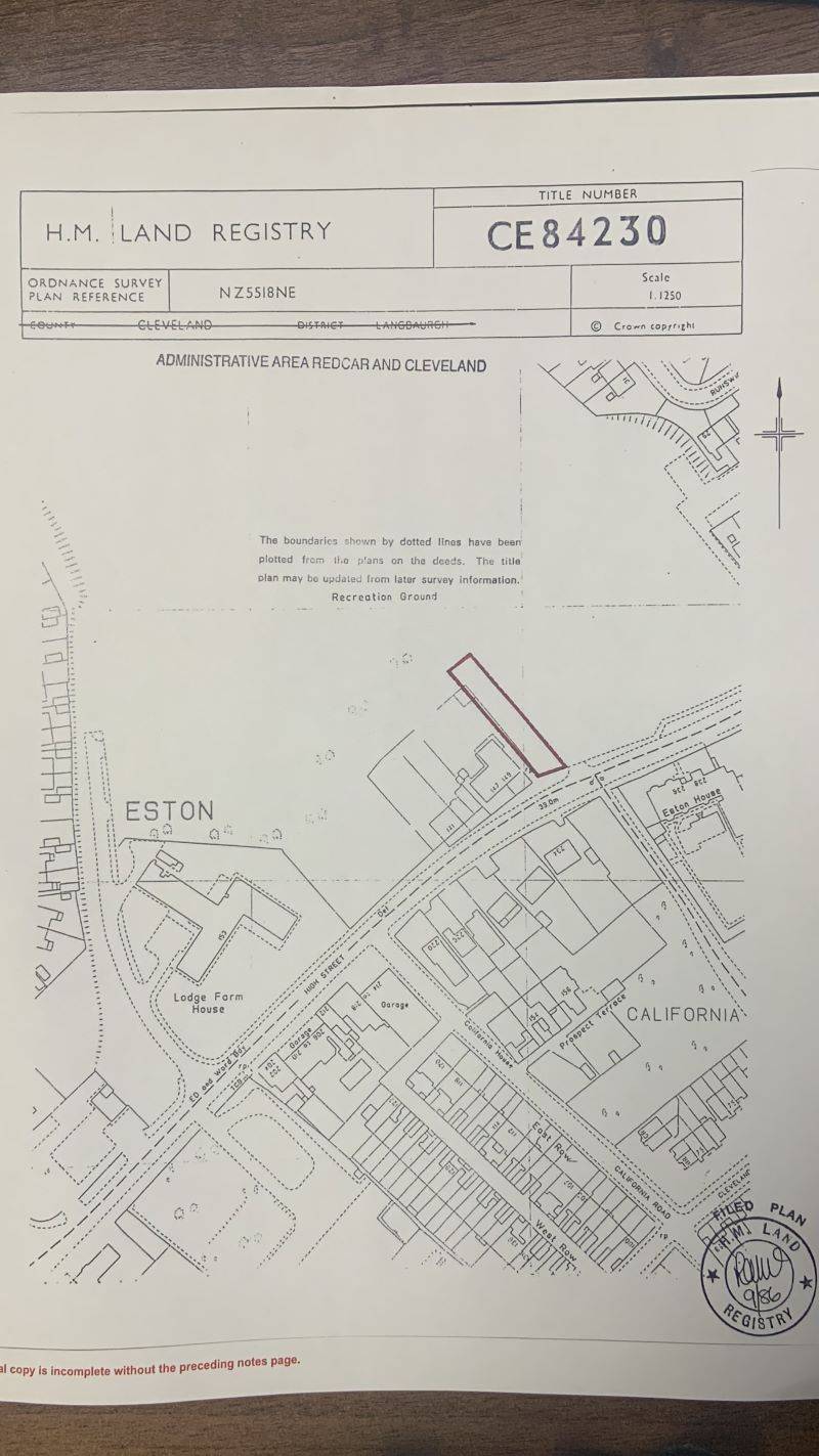 Land lying to the east of 149 High Street Eston, Middlesbrough, Cleveland, TS6 9JD